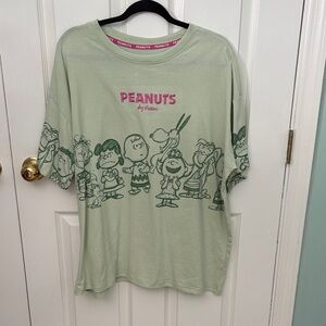 Peanuts Sage Green Character Tee